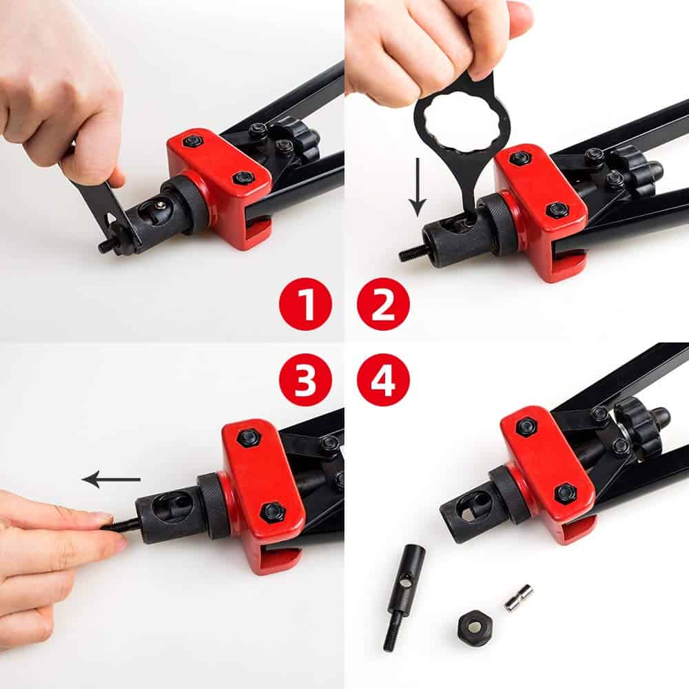 Herramienta de Remache de Tuerca de 14", Herramienta de - Imagen 4