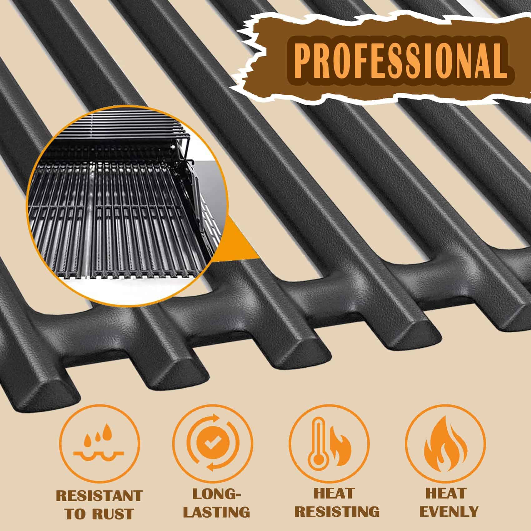 Rejillas de cocción SafBbcue de 17 pulgadas, piezas de - Imagen 4