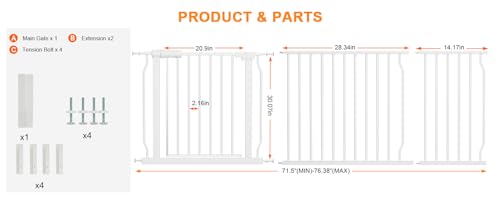 Barrera de Seguridad Extra Ancha HOOEN para Puertas y - Imagen 3