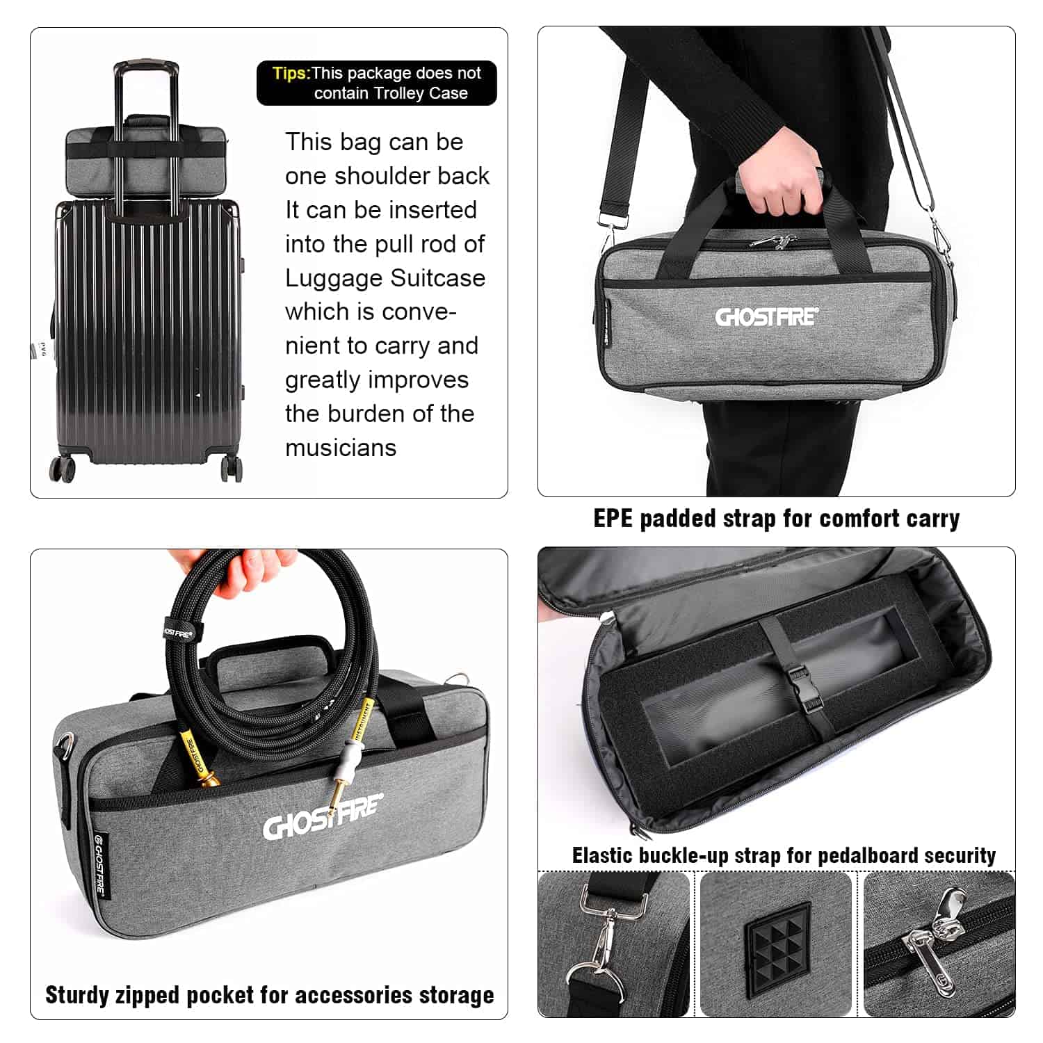 Tablero de Pedales para Guitarra Ghost Fire Aleación de - Imagen 7