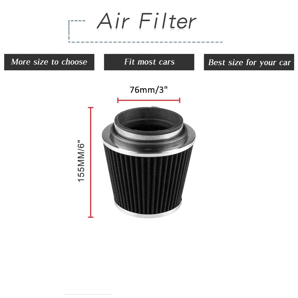 Kit de Admisión de Aire Frío Universal de 3 Pulgadas - Imagen 3