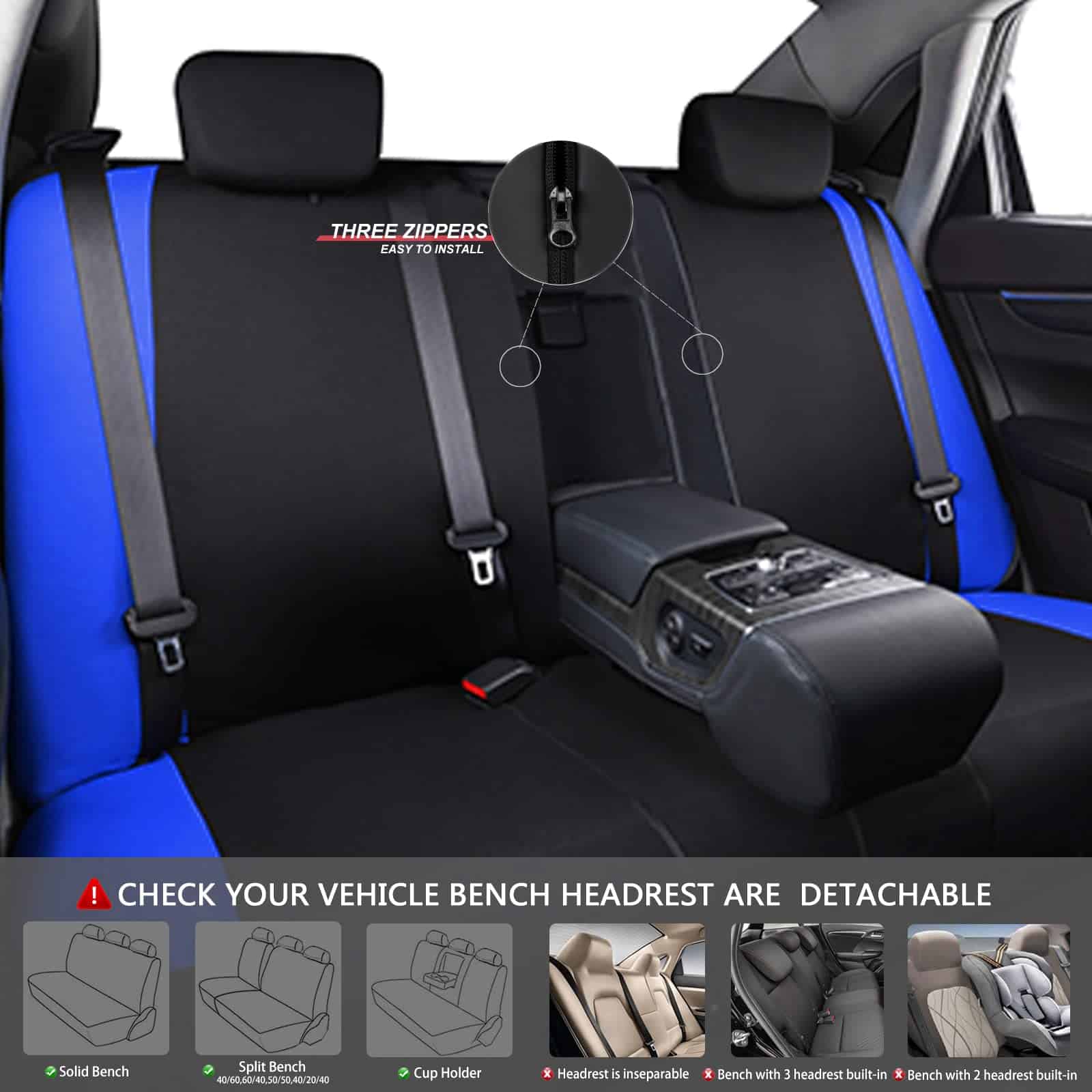 CAR-GRAND Funda Universal para Asientos de Coche de Tela - Imagen 7