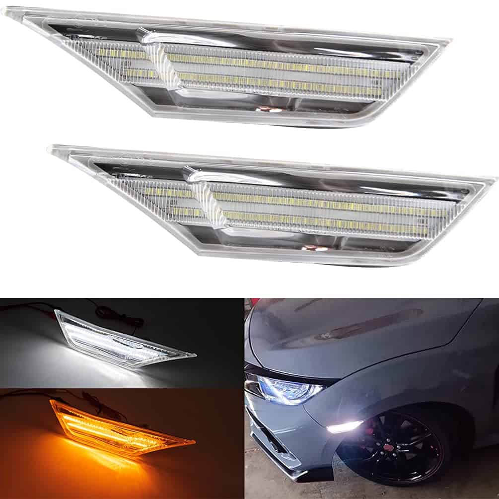 Luces intermitentes laterales LED NJSBYL para Honda Civic