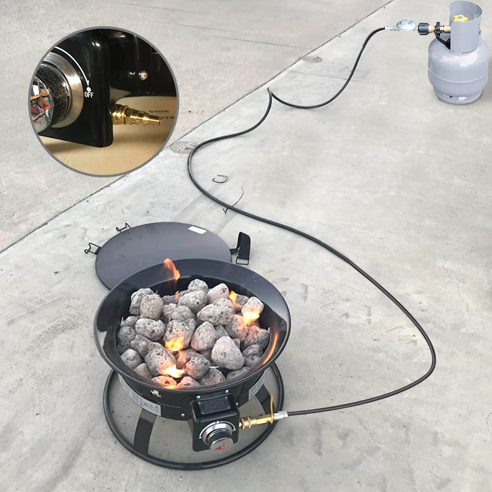 Manguera de Propano MCAMPAS de 8 pies con Regulador, - Imagen 5