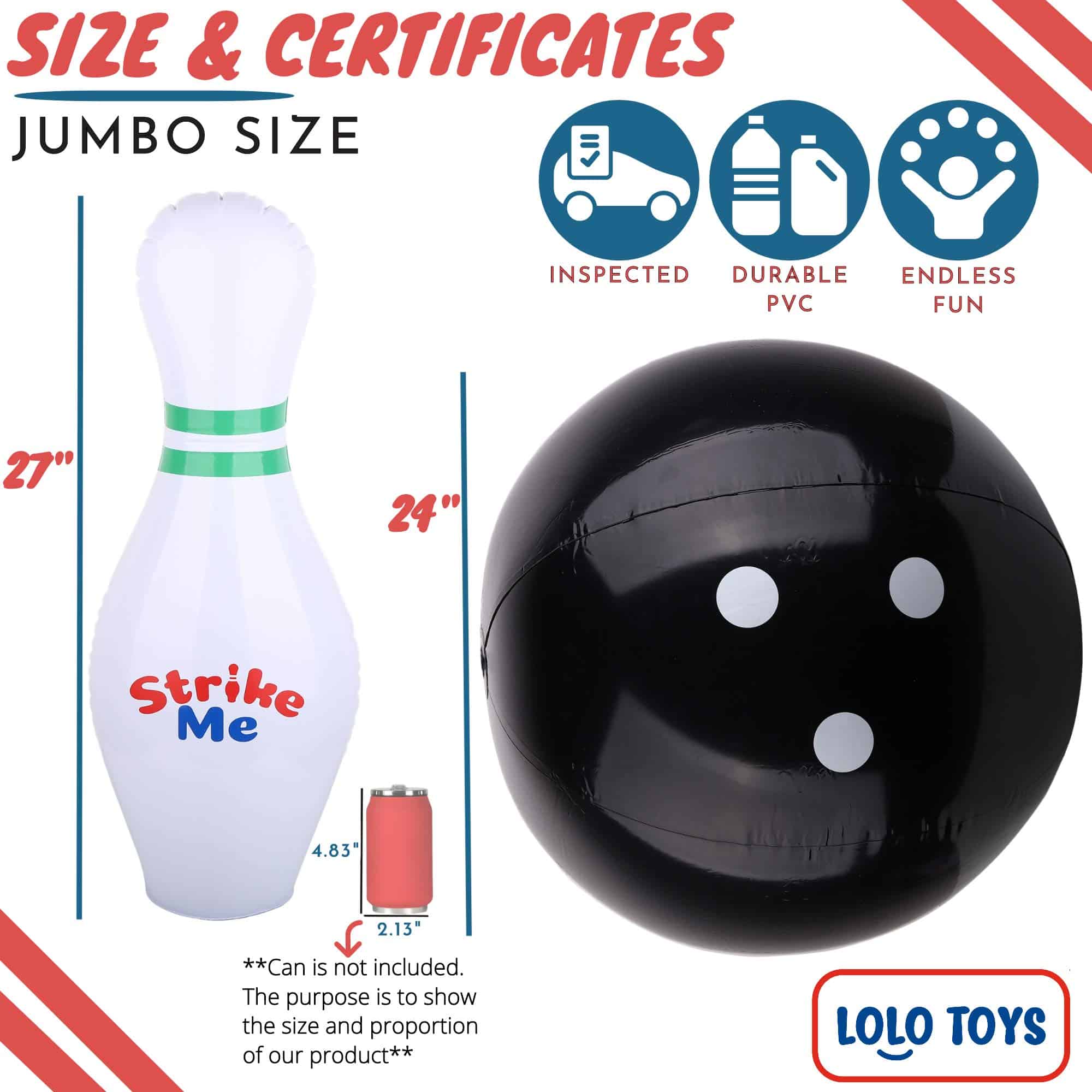 Juego de Bolos Inflable Gigante para Niños - 6 bolos - Imagen 5