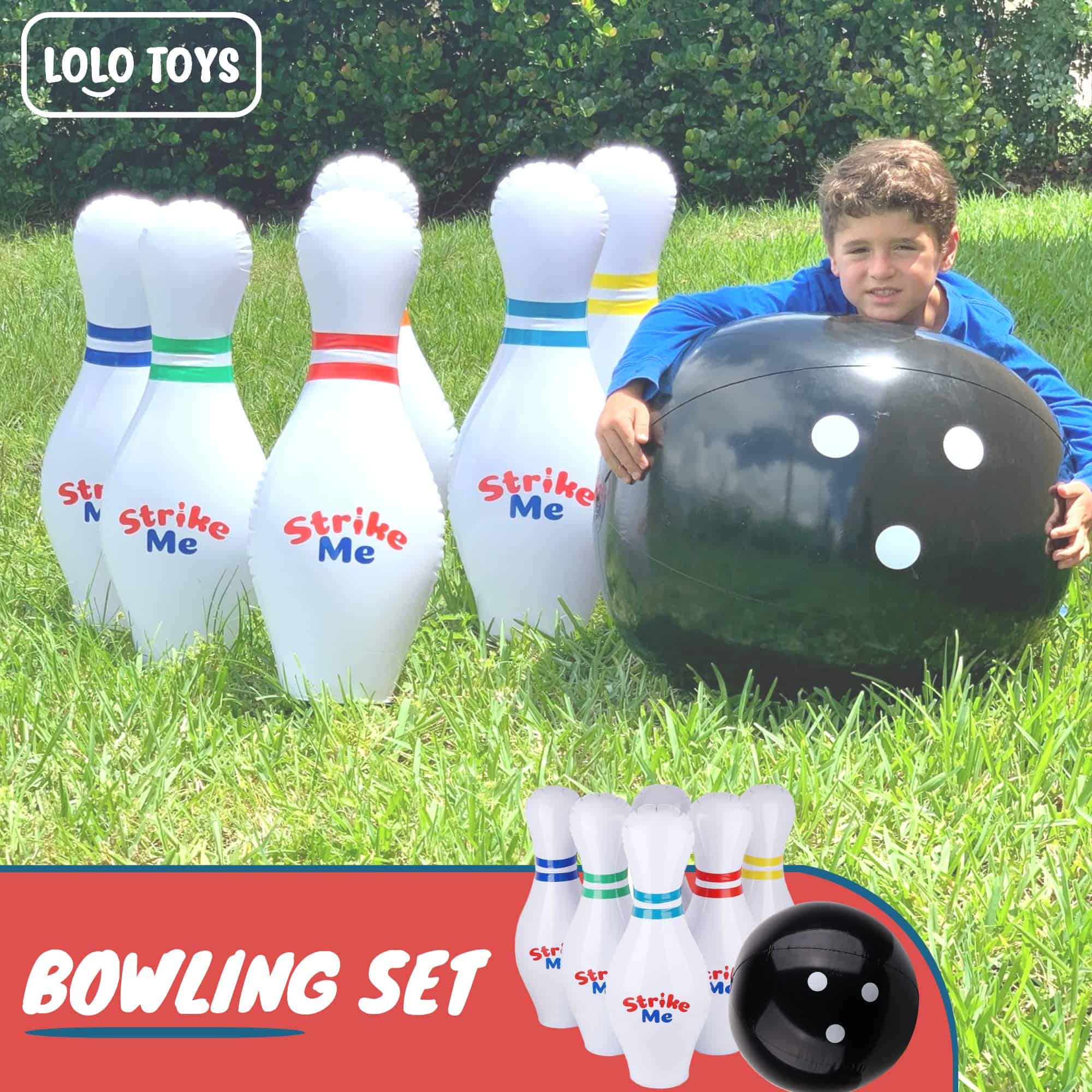 Juego de Bolos Inflable Gigante para Niños - 6 bolos - Imagen 7