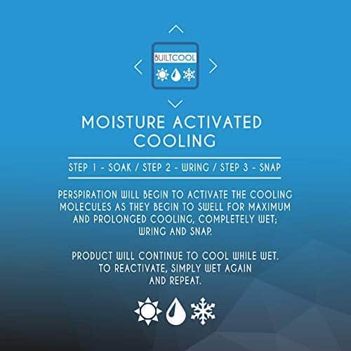 Toalla refrigerante para adultos BUILTCOOL -Blanco, Azul Rea - Imagen 7
