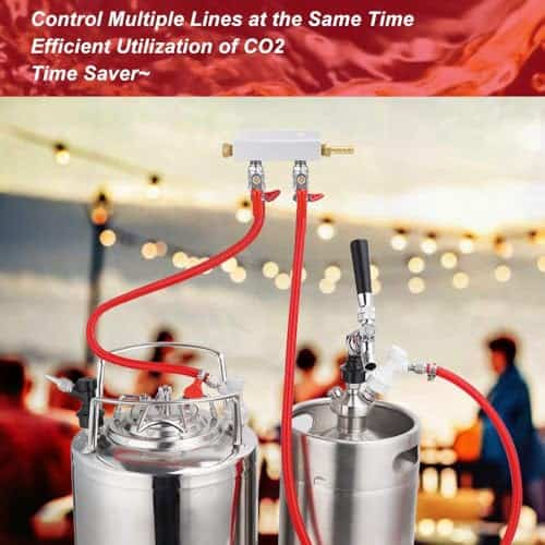 FERRODAY 2 Way Gas Manifold 5/16" Barbed Integrated Check - Imagen 8