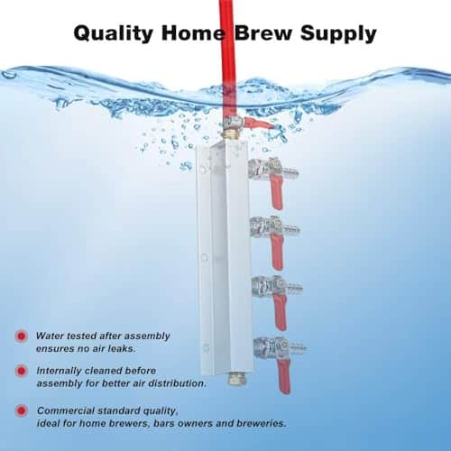 Ferroday 4 Way Gas Manifold 5/16" Barbed Integrated Check - Imagen 6