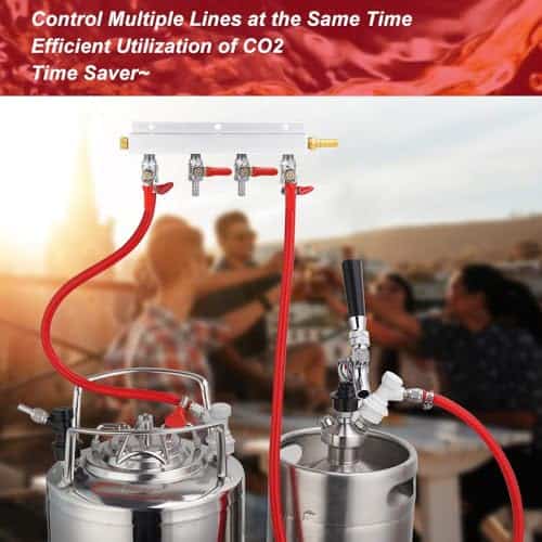 Ferroday 4 Way Gas Manifold 5/16" Barbed Integrated Check - Imagen 8