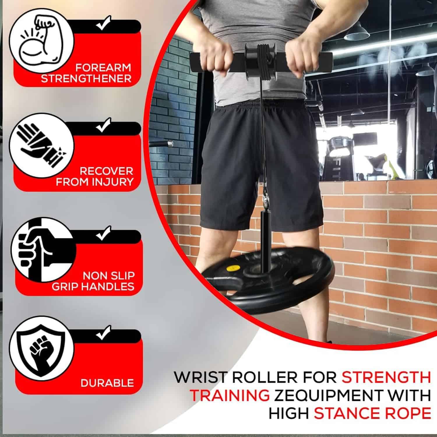 Rueda para antebrazo con asa antideslizante - Entrenador de - Imagen 7