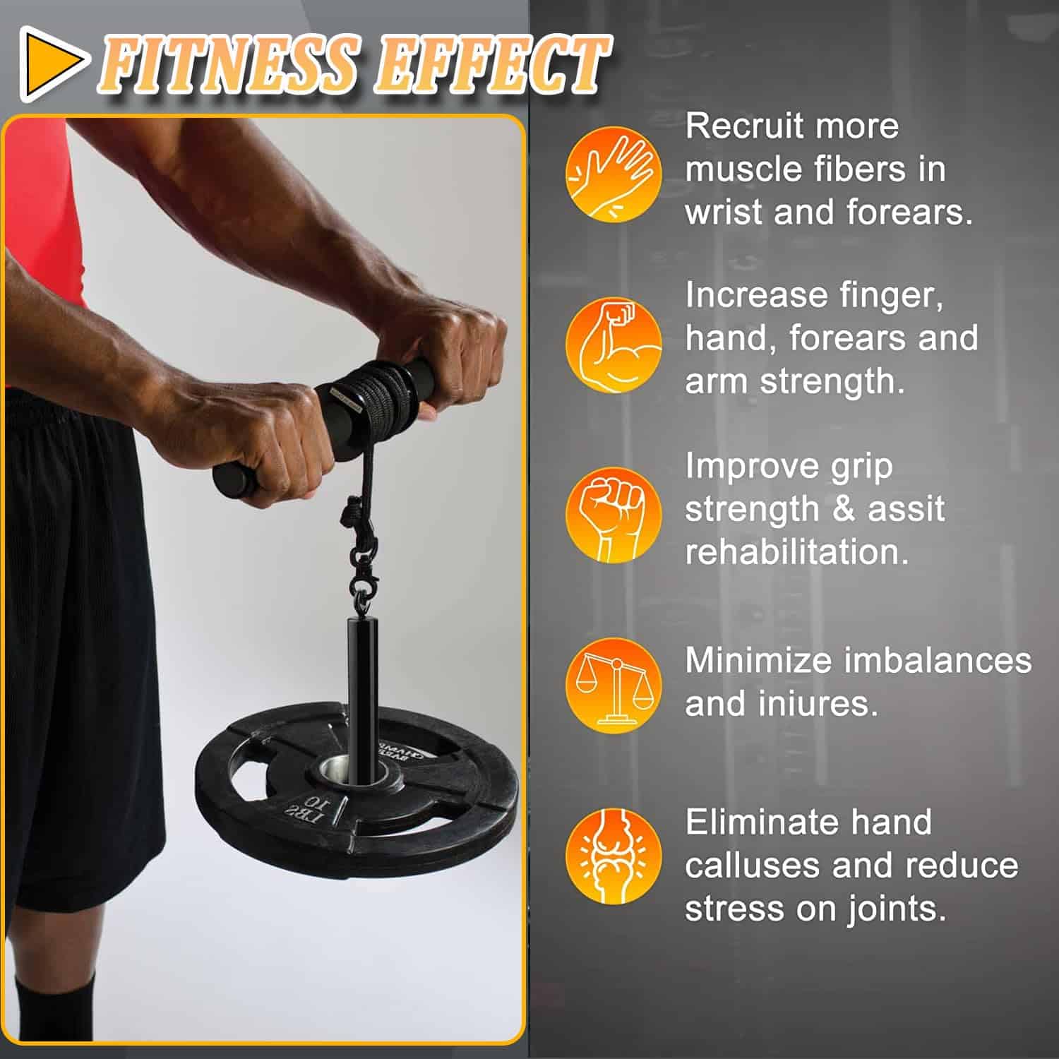 Rueda para antebrazo con asa antideslizante - Entrenador de - Imagen 6