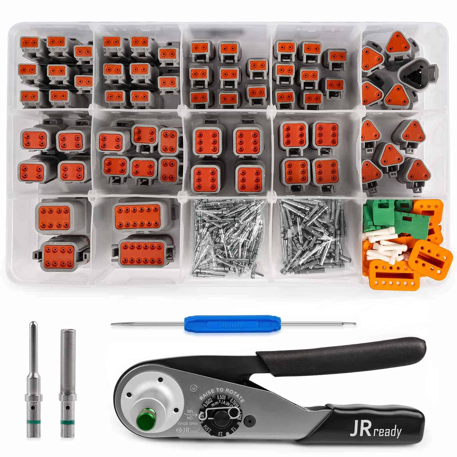 Kit de Conectores Deutsch JRready ST6146 con Crimpadora,