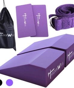 Bloques de cuña de espuma de yoga HarderWill 5 en 1 (par),