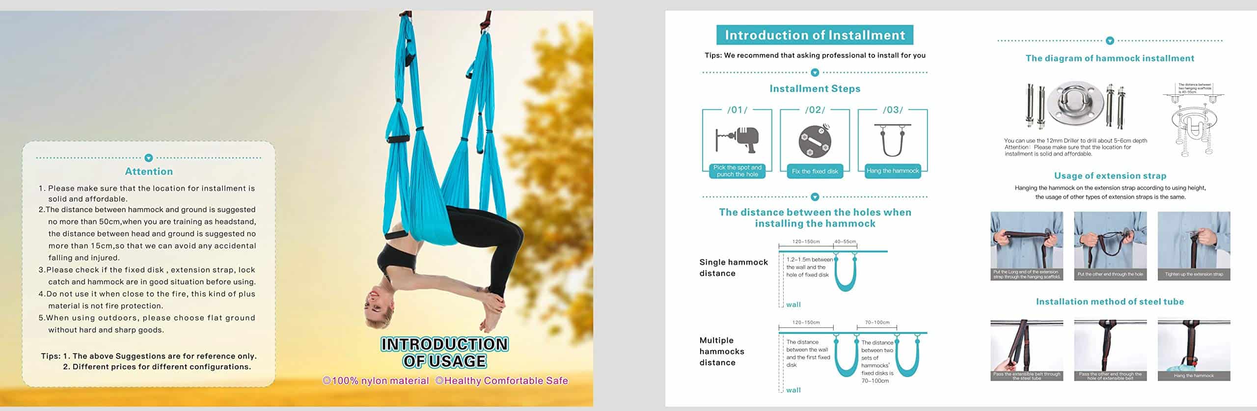 MIFXIN Set de Yoga Aéreo Trapecio Kit de Hamaca de Yoga - Imagen 9