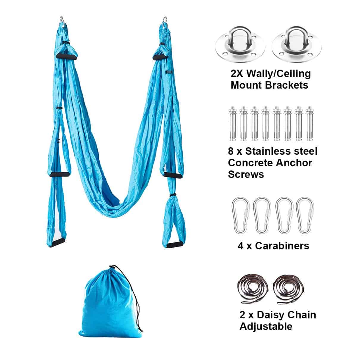 MIFXIN Set de Yoga Aéreo Trapecio Kit de Hamaca de Yoga - Imagen 5