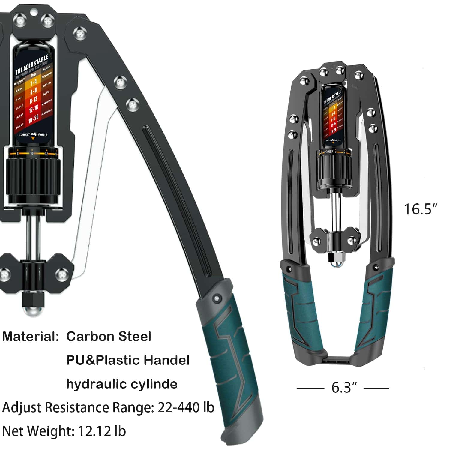 EAST MOUNT Twister Arm Exerciser - Ajustable 22-440lbs de - Imagen 8