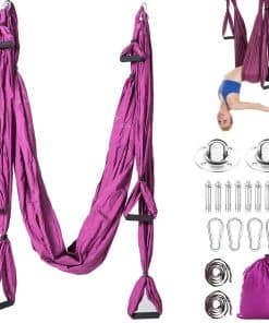 Set de Columpio de Yoga Aéreo Trapecio -Morado Profundo