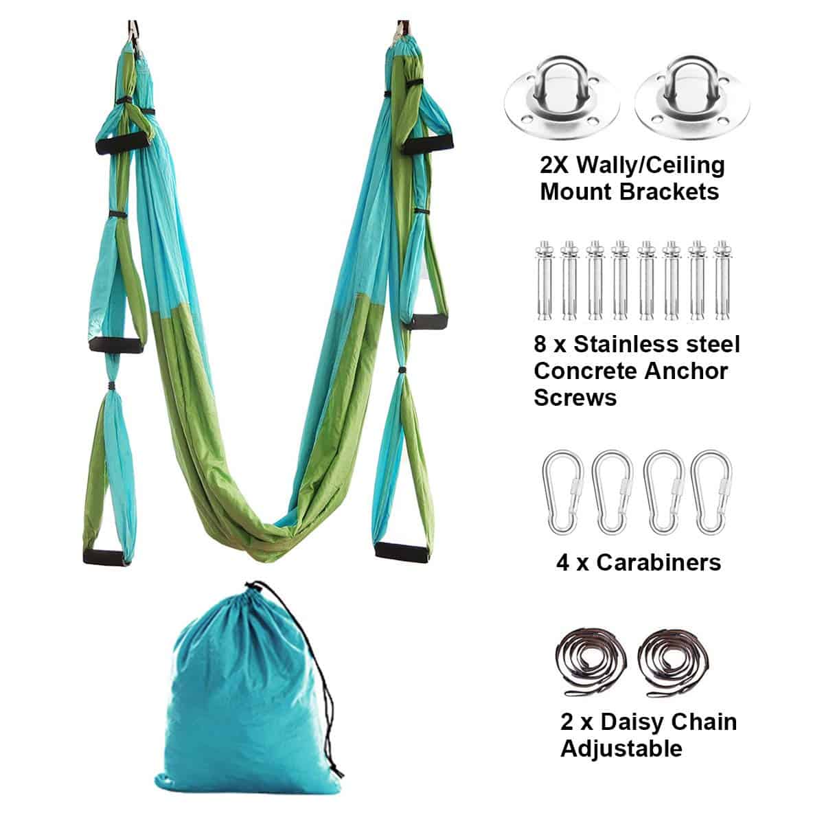 Set de Columpio de Yoga Aéreo Trapecio Kit de Hamaca de - Imagen 4