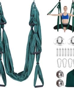 Set de Columpio de Yoga Aéreo Trapecio Kit de -Verde