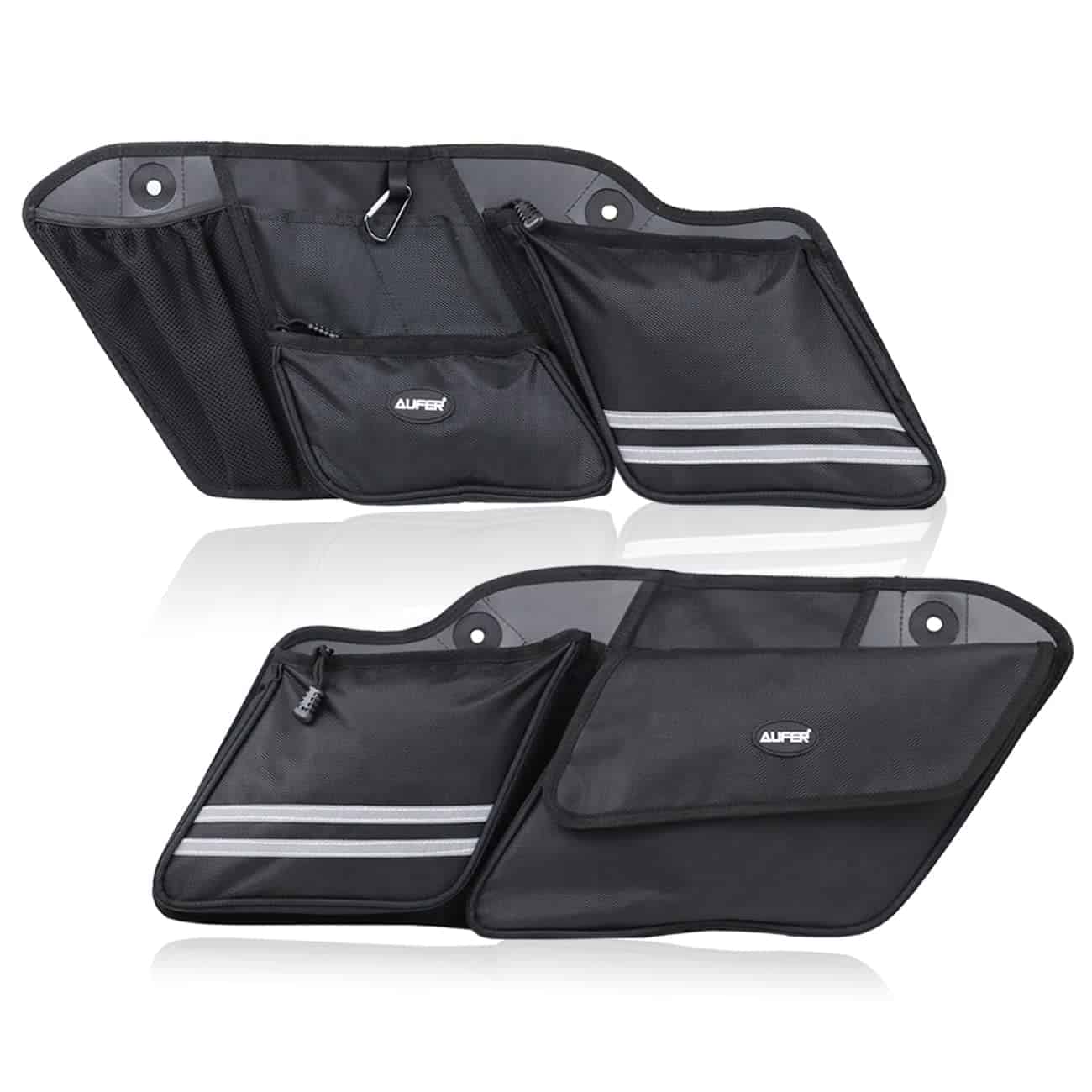 AUFER 2PCS Organizador de Bolsa de Alforja Dura Compatible
