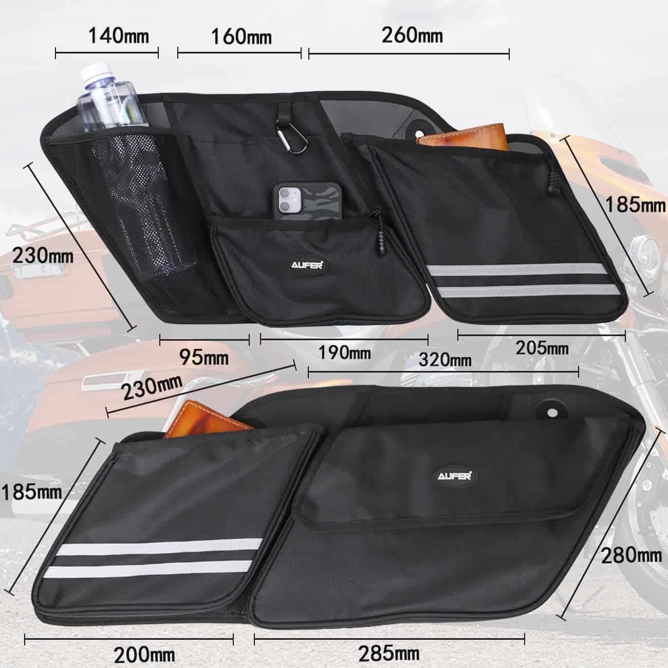 AUFER 2PCS Organizador de Bolsa de Alforja Dura Compatible - Imagen 7