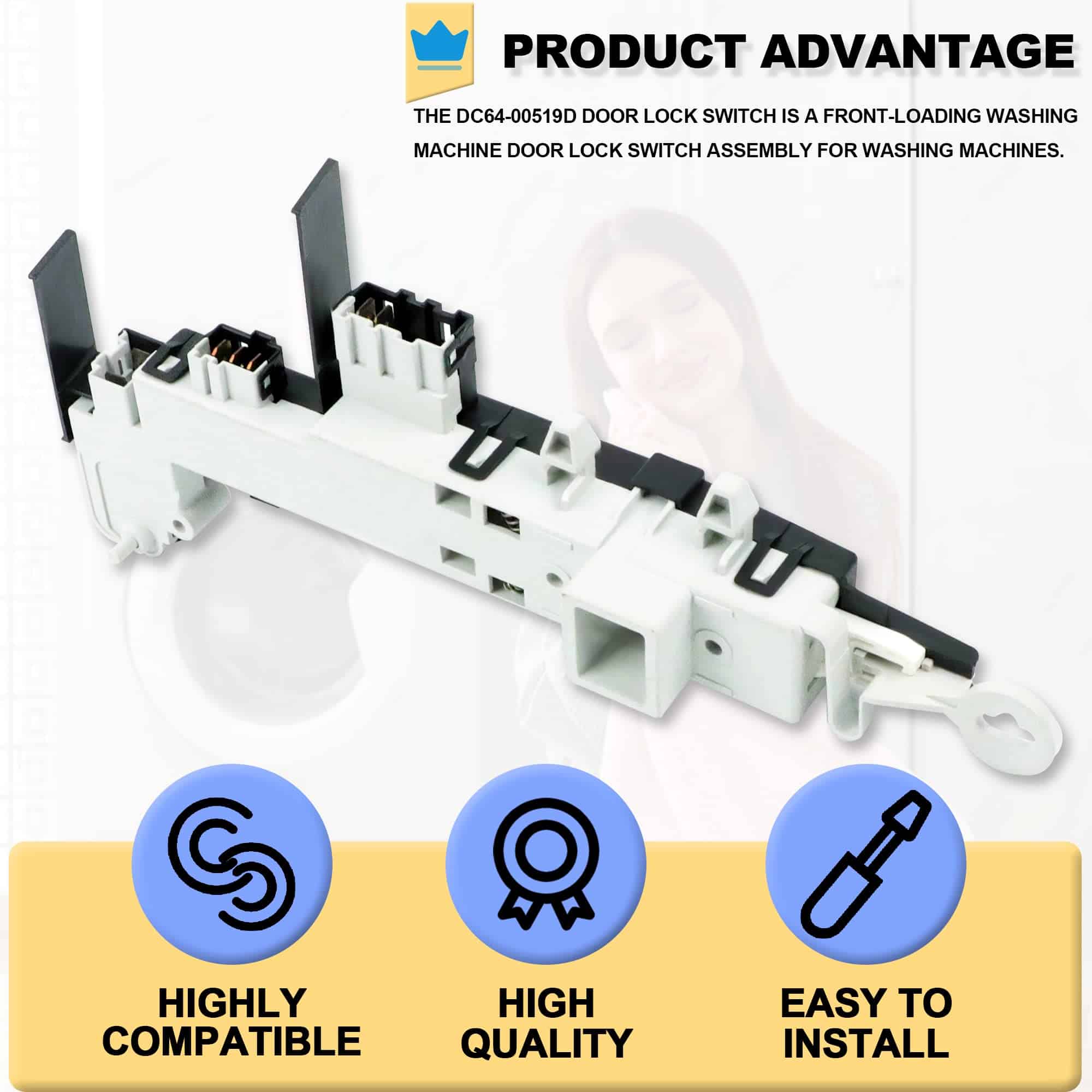Switch de Bloqueo de Puerta DC64-00519D Original OEM de - Imagen 4