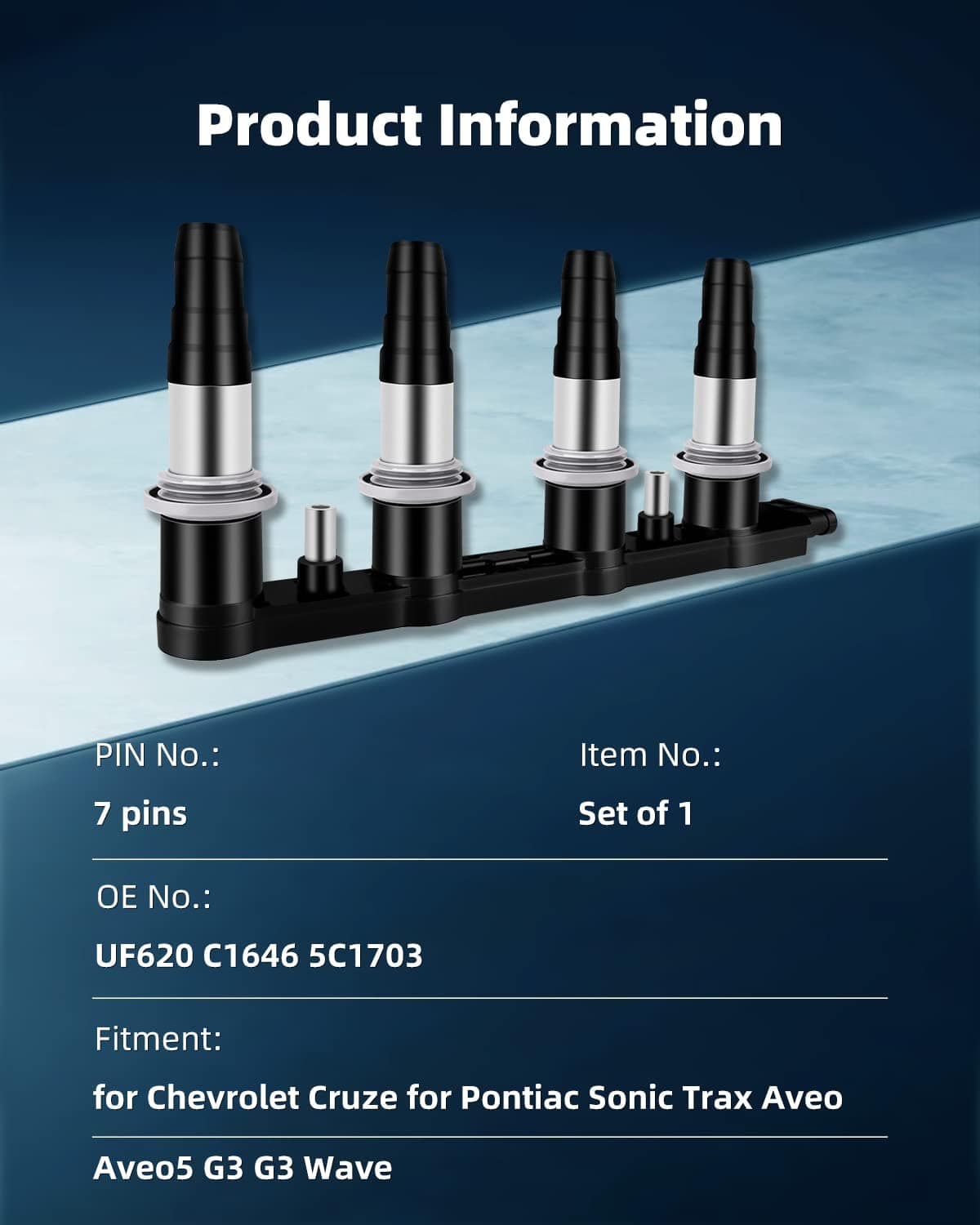 Bobina de Encendido ECCPP para Chevy Aveo Aveo5 Cruze Sonic - Imagen 4