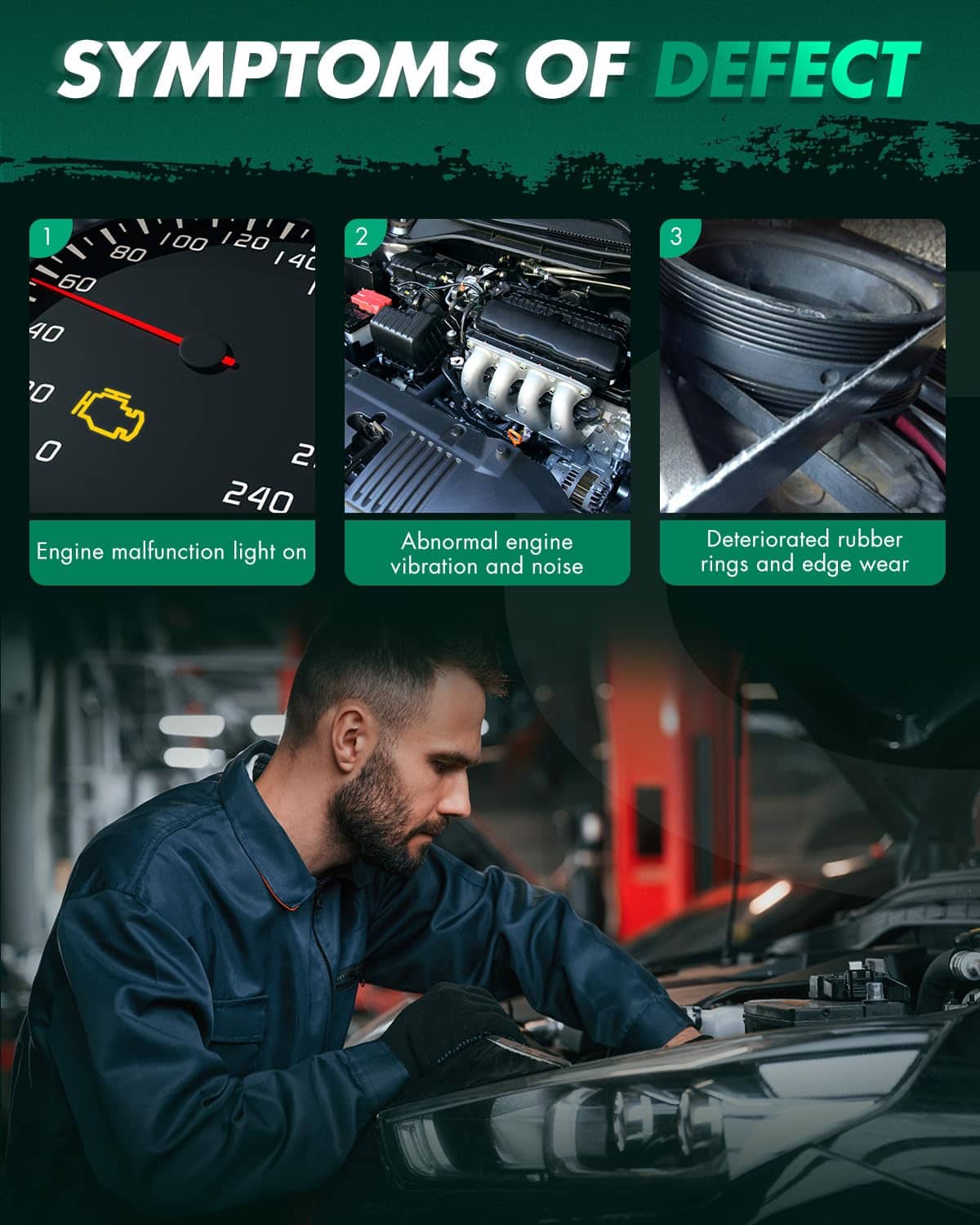 Balancín Armónico del Motor SCITOO Para Hyundai 1999-2005, - Imagen 7