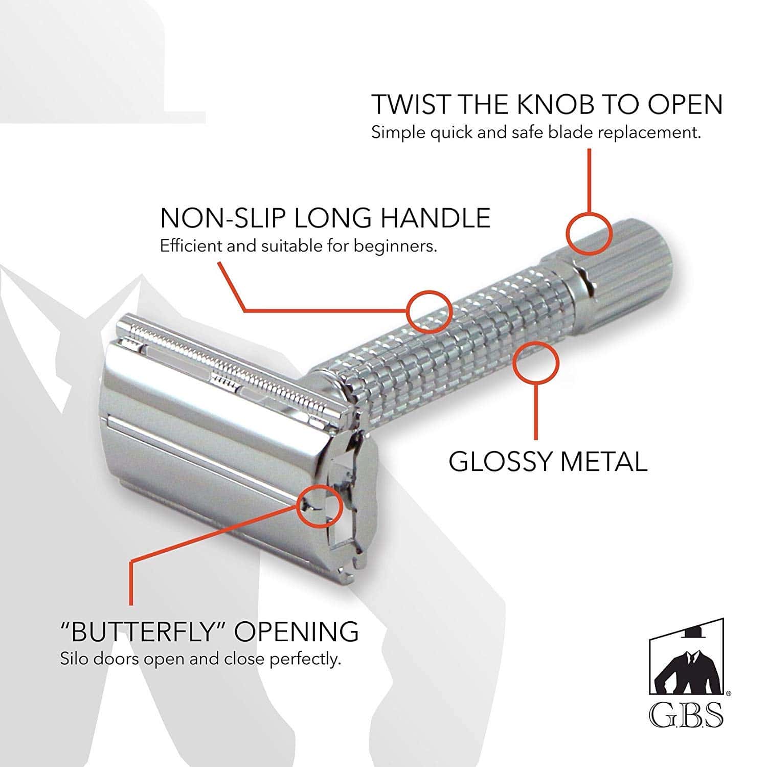 Kit de Afeitado Para Hombres G.B.S, Navaja de Seguridad DE - Imagen 5