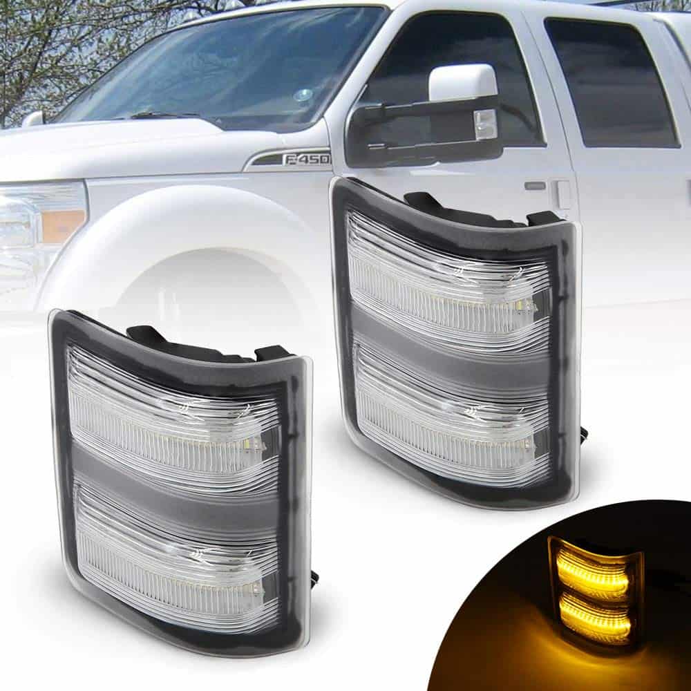 Luz intermitente LED de marcador de espejo lateral para
