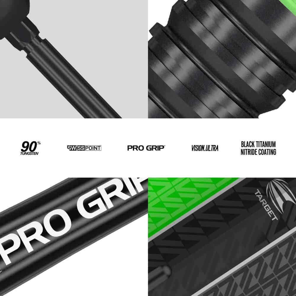 Juego de Dardos Target Vapor 8 Negro Verde 24G 80% - Imagen 6