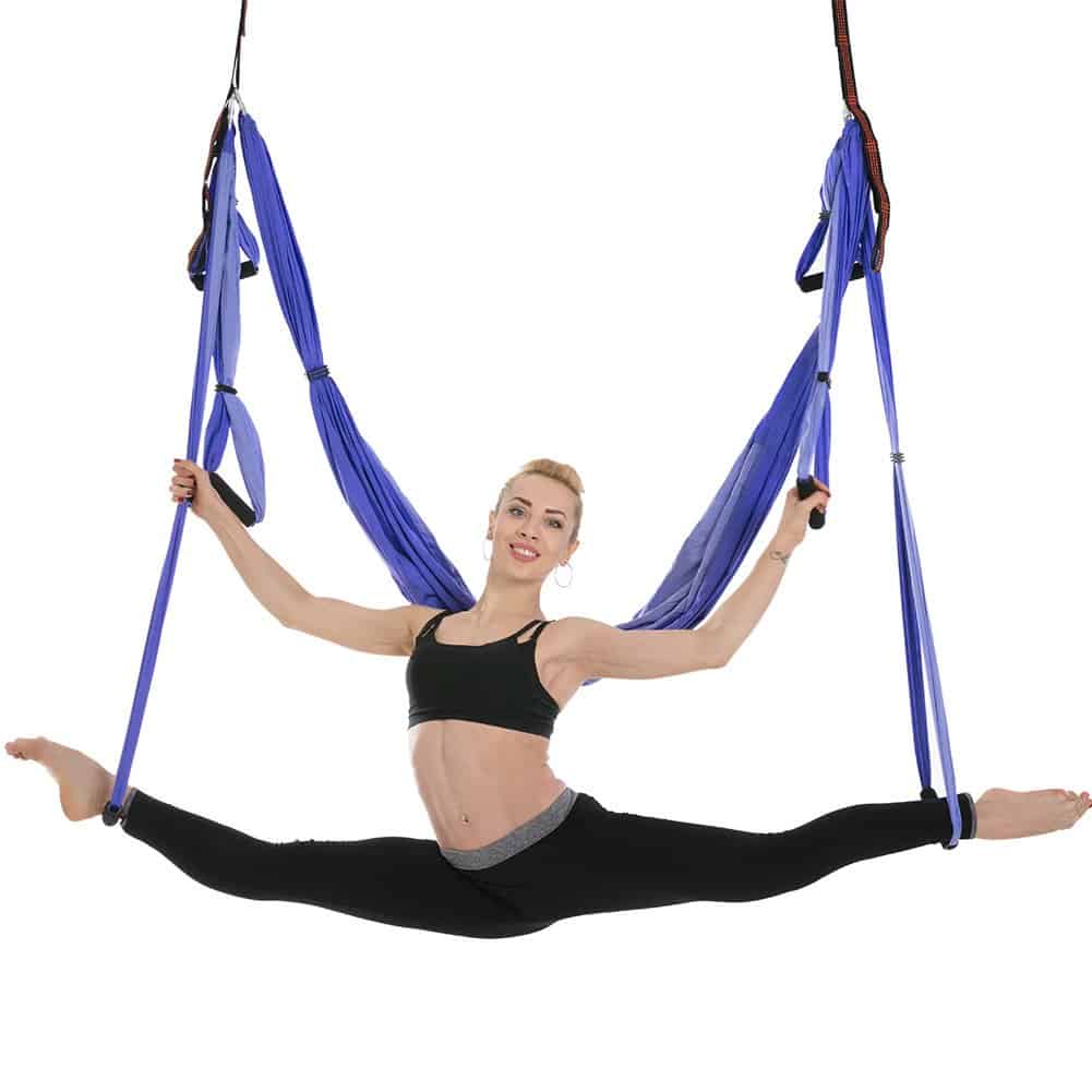 Set de Columpio de Yoga Aéreo Trapecio -Morado Mixto - Imagen 8