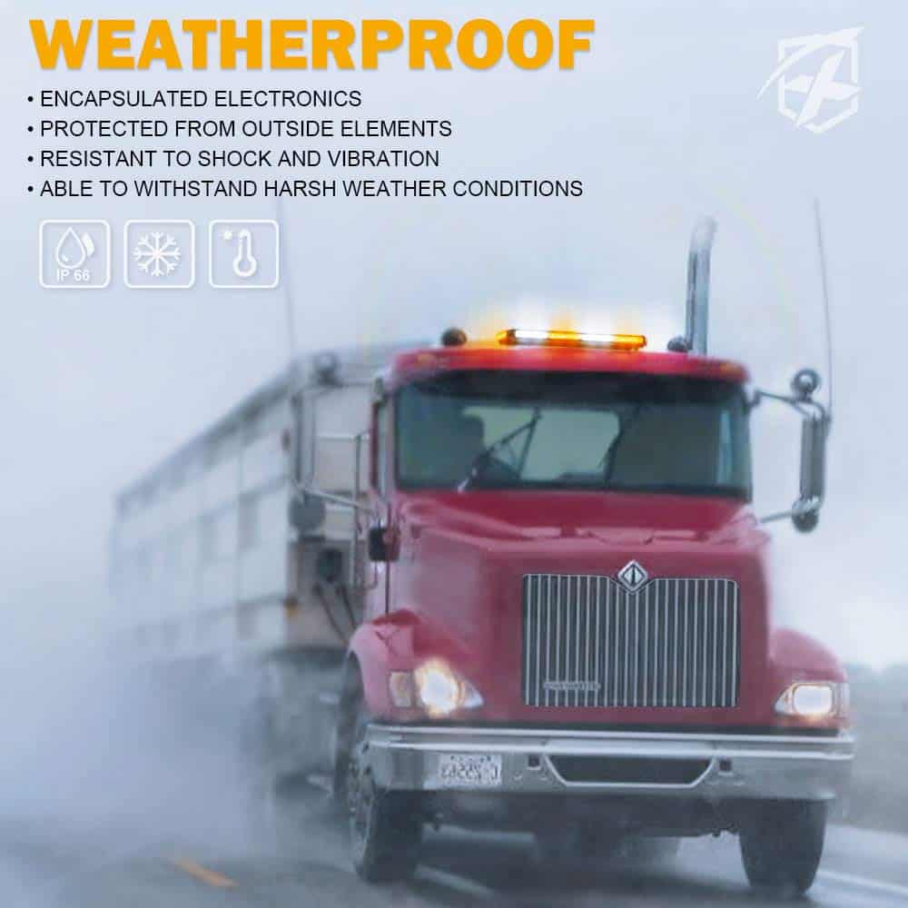 Barra de luz estroboscópica LED COB blanco ámbar de Xprite - Imagen 3