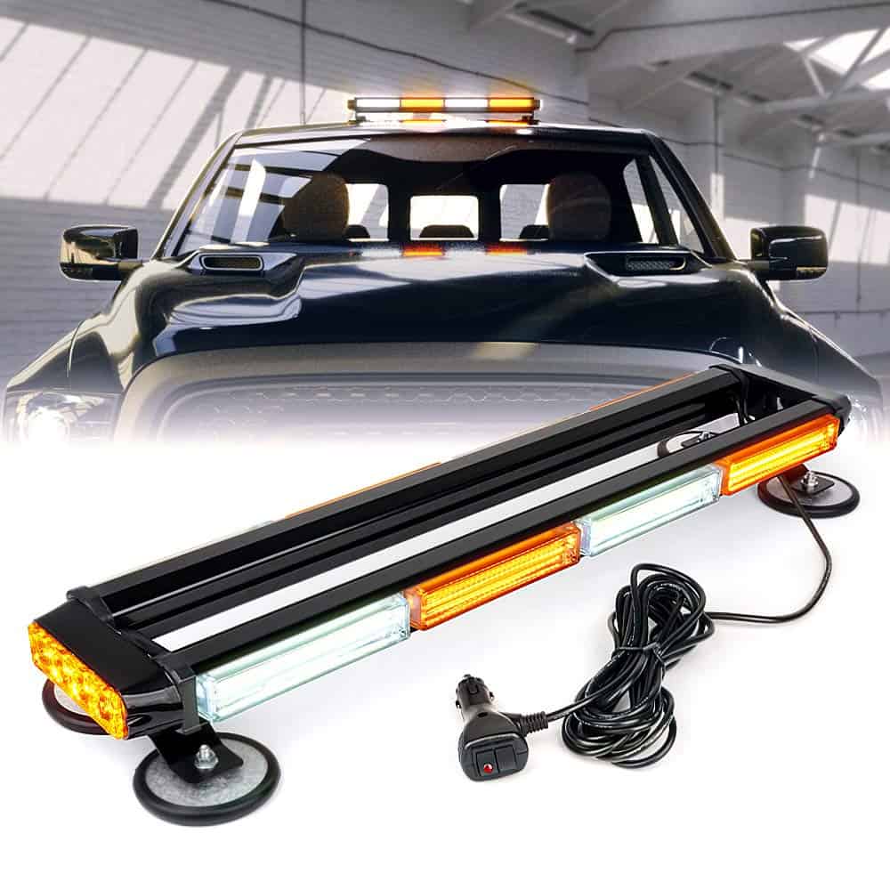 Barra de luz estroboscópica LED COB blanco ámbar de Xprite