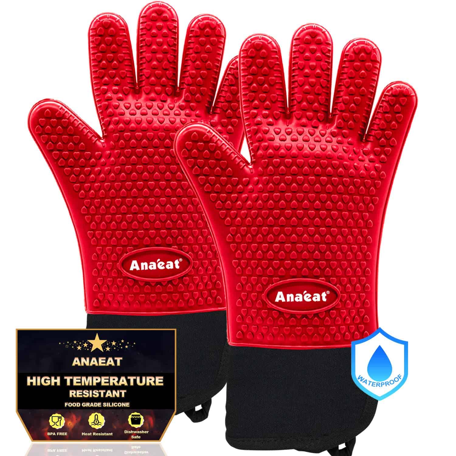 Guantes para Parrilla Anaeat Resistentes al Calor,