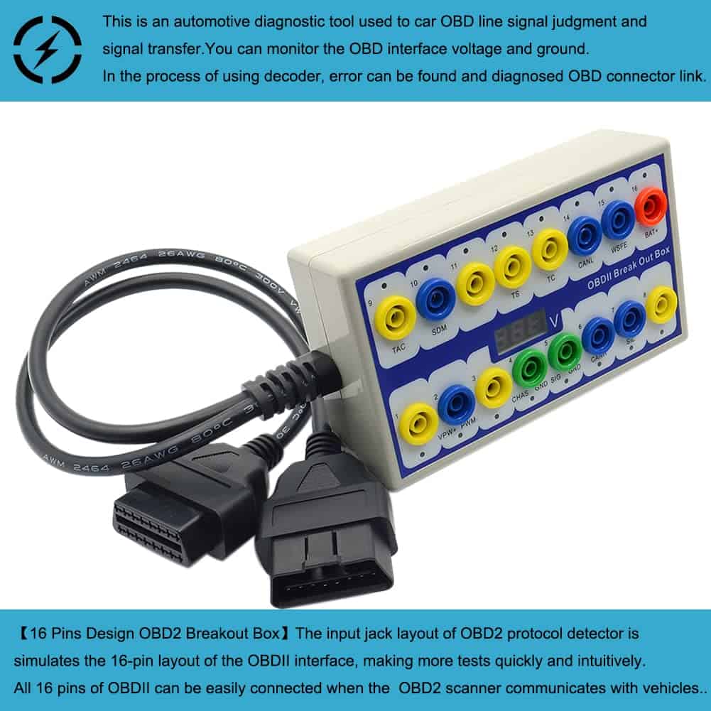 OBD2 Breakout Box, Herramienta de Escaneo de Diagnóstico - Imagen 5
