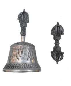 Campana de meditación budista tibetana y juego de Dorje,