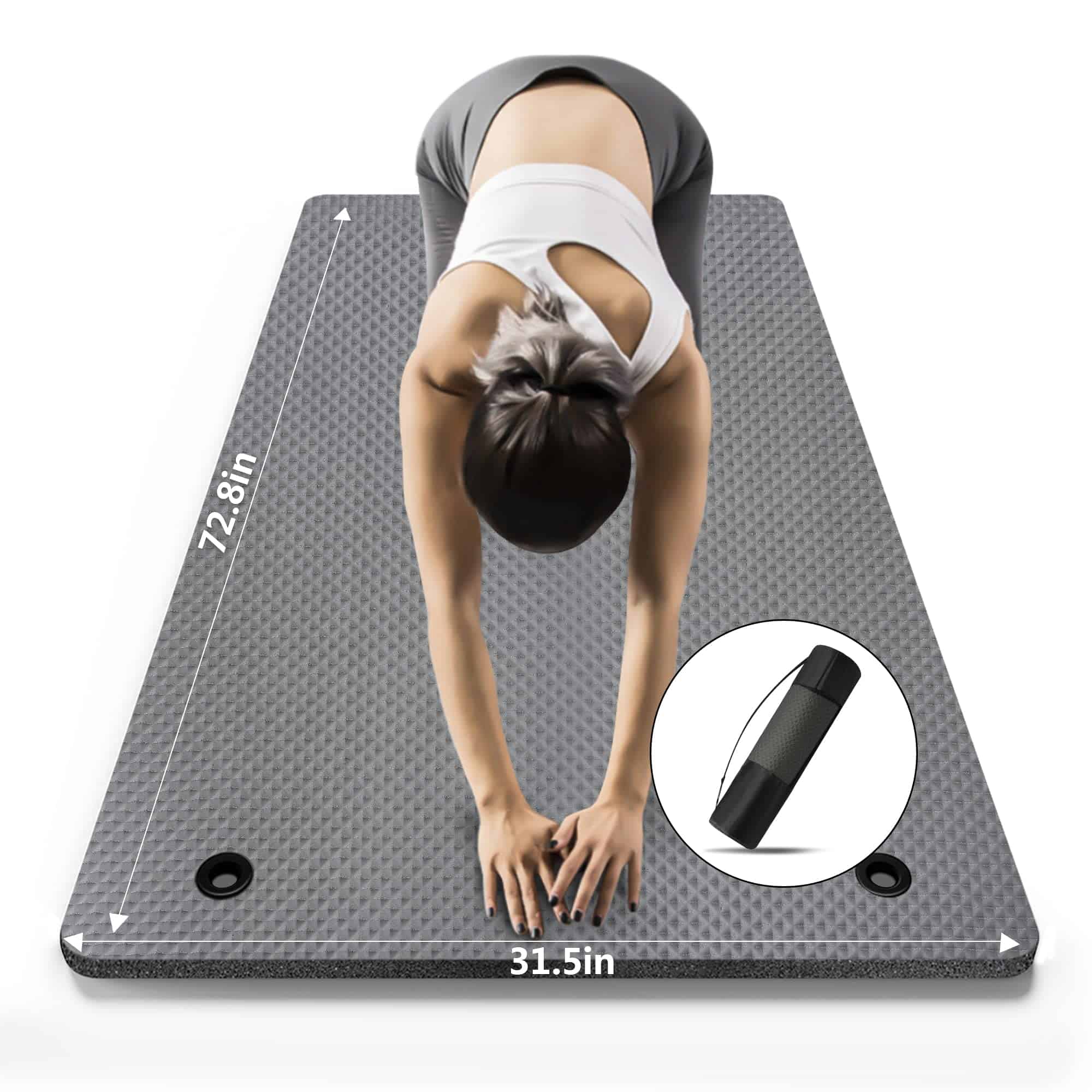 Tapete de Yoga LFS 72.8" x 31.5" x 2/5 -Gris