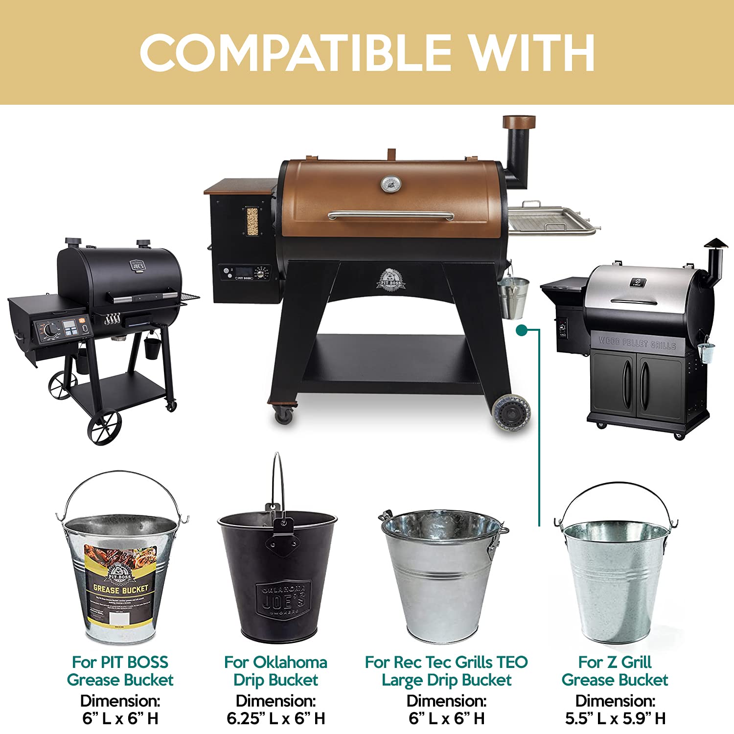 (Paquete de 15) Revestimiento para cubo de grasa compatible - Imagen 3