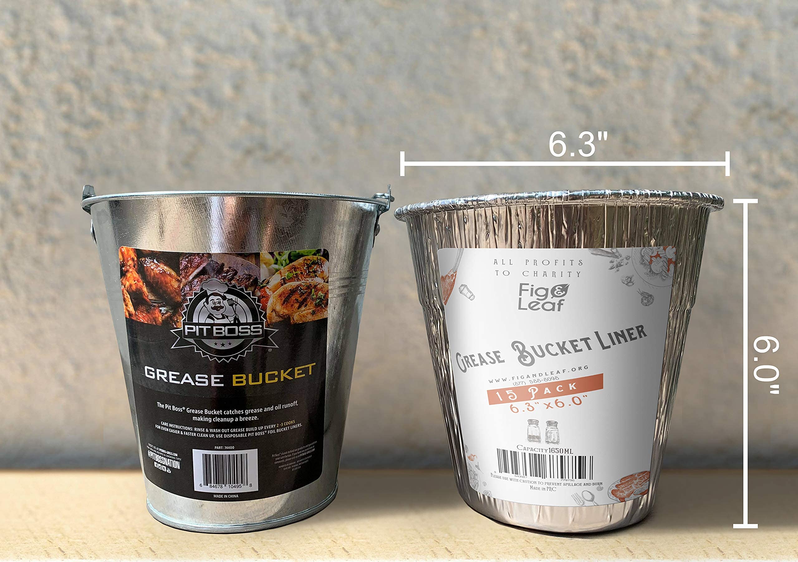 (Paquete de 15) Revestimiento para cubo de grasa compatible - Imagen 4