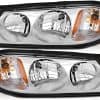 LBRST Conjunto de Faros Delanteros para -Carcasa Cromada Ref
