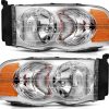 Conjunto de faros delanteros para Dodge Ram 1500 2002-2005