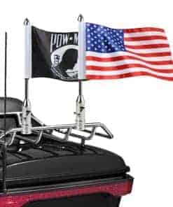 Conjunto de 2 Soportes de Bandera para Motocicleta Abatible