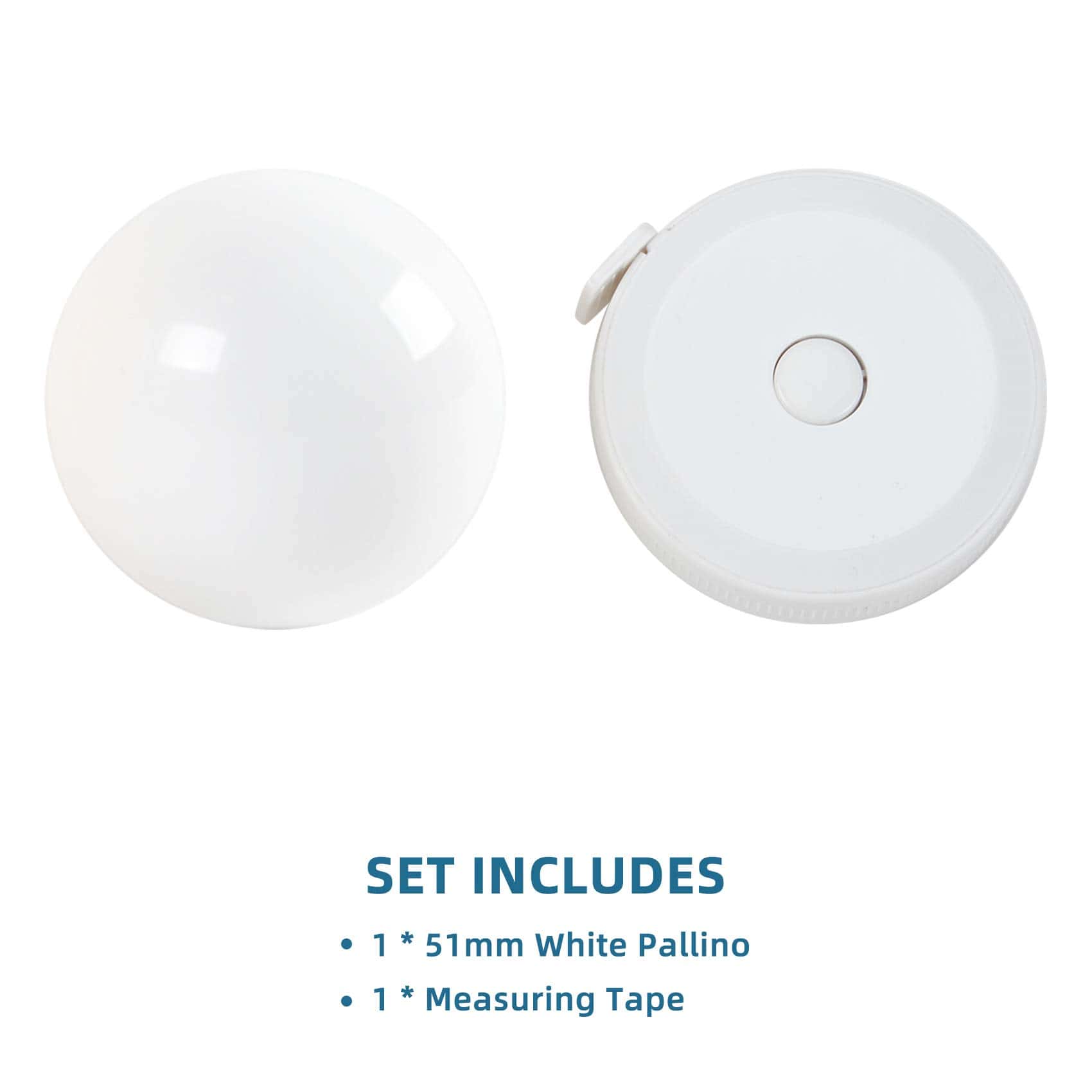 ApudArmis Bolas Pallino Bocce Blancas de 51mm de Reemplazo, - Imagen 3