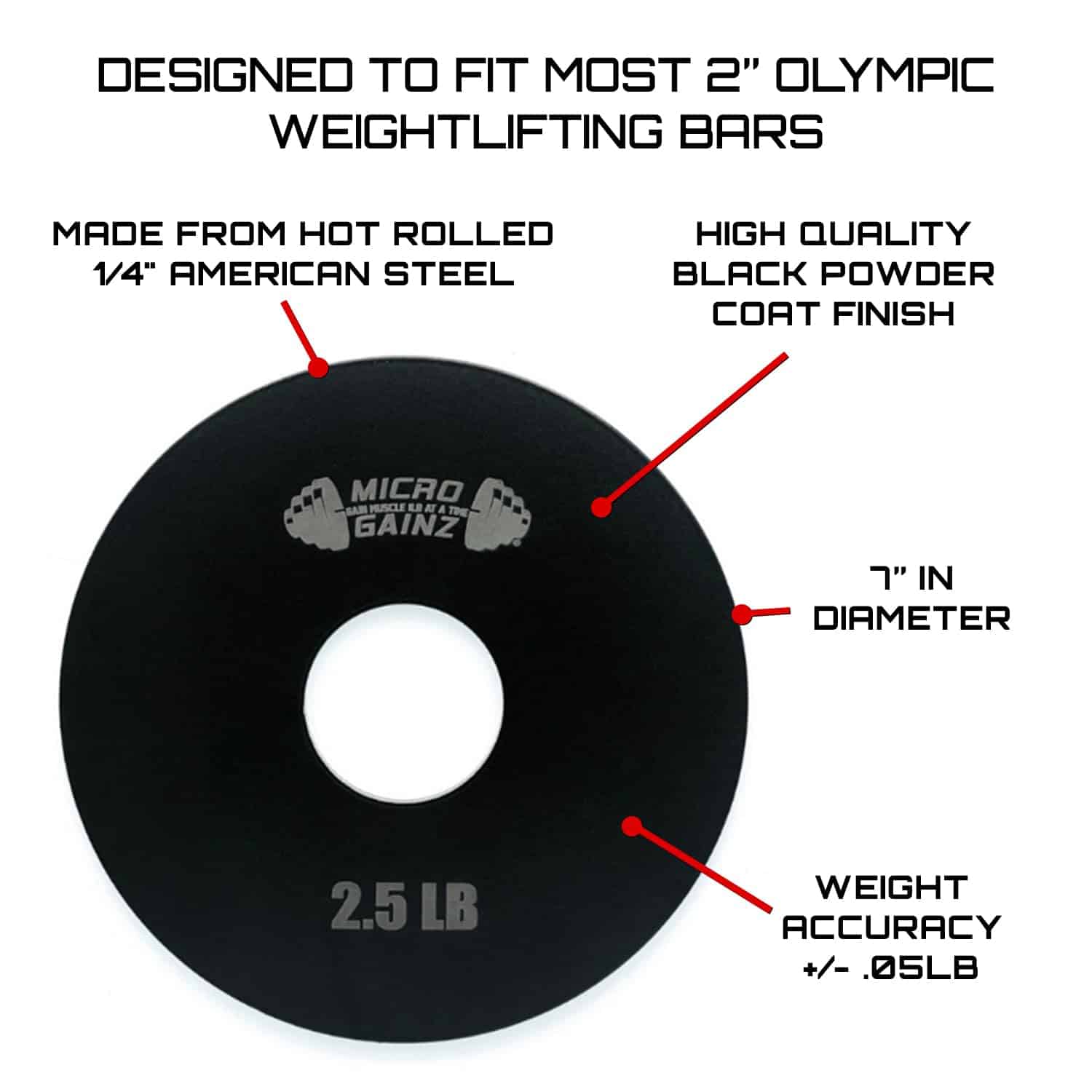 Set de Barra Olímpica de Peso Micro Gainz de Acero de 2 - Imagen 4