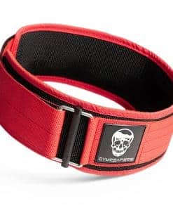 Cinturón de levantamiento de pesas con -Rojo
