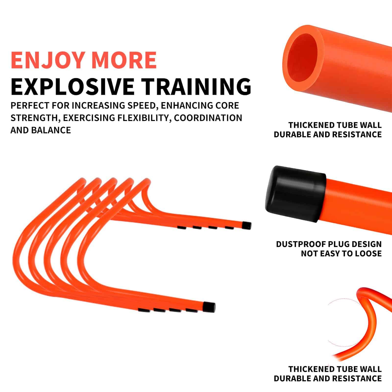 Set de 12 Vallas de Entrenamiento de Velocidad y Agilidad - Imagen 6