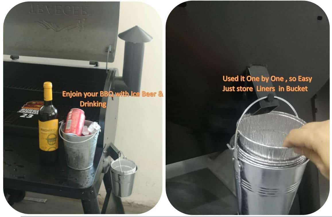 Cubeta de Grasa de Goteo y 12 Forros para Traeger Serie - Imagen 8