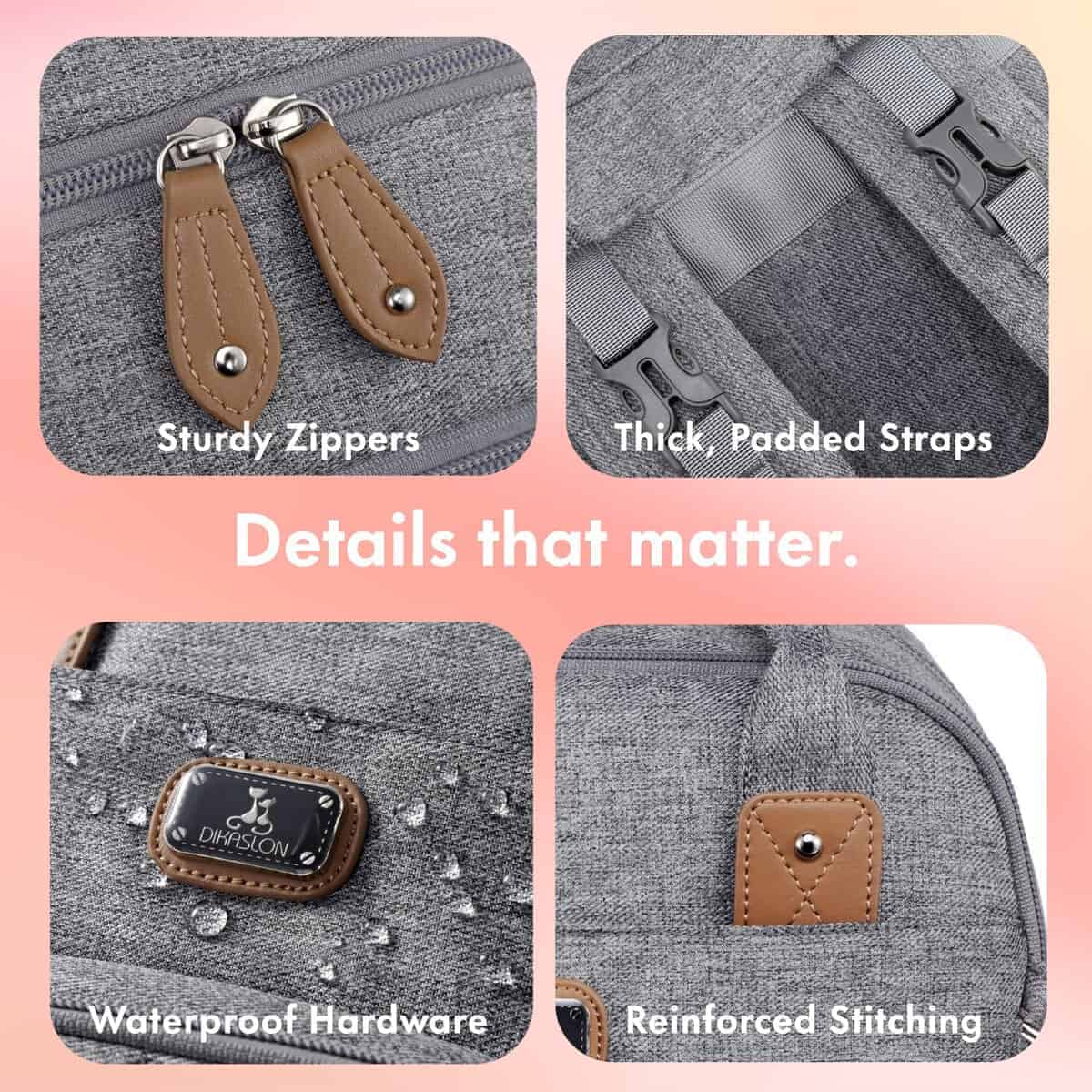 Mochila cambiador de pañales Dikaslon con almohadilla - Imagen 6